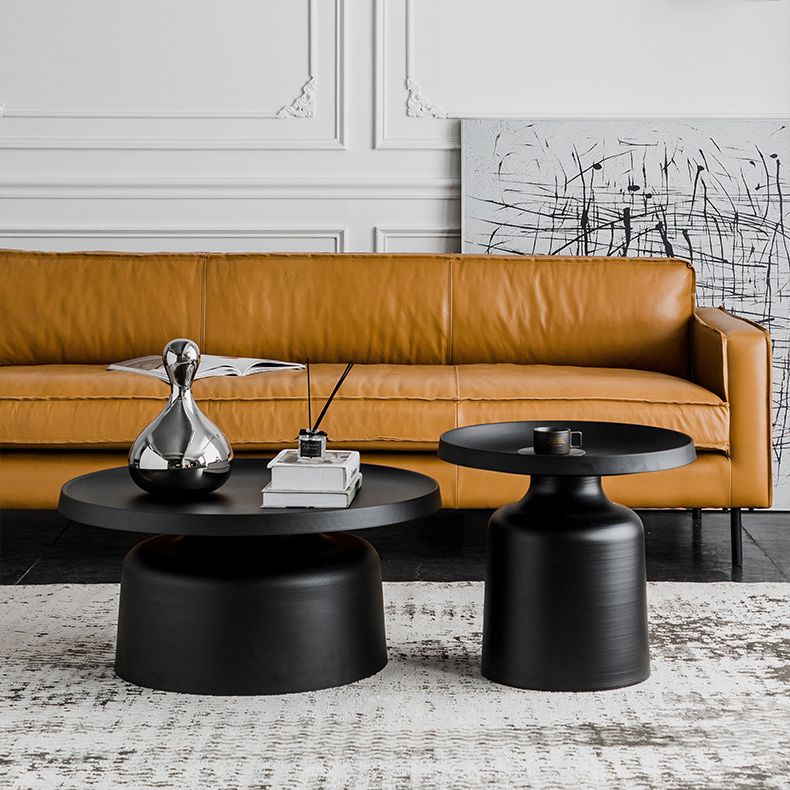 Metallic Sockel Endtabelle Mitte des Jahrhunderts runder Seitentisch