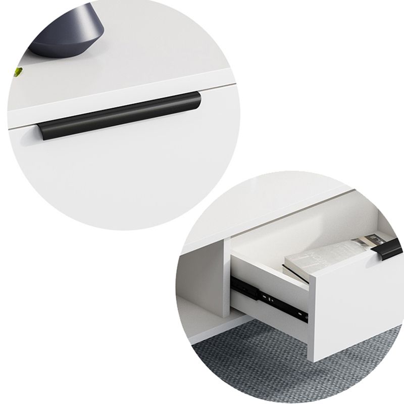 16 - Inch H Wood / Stone TV Console , Minimalist TV Cabinet - Grey / White Clearhalo 'furn' 'furn_tv_stands_entertainment_centers' 'Furniture' 'Living Room Furniture' 'TV Stands & Entertainment Centers' 'TV Stands & Media Storage Furniture' 'tv_stands_entertainment_centers' 1200x1200_be923179-85a4-46c9-be97-97d2540bc43c