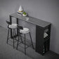 Marble Table with Rectangle Table Top Black Double Pedestal Table- 41.3" H Clearhalo 'Bar Furniture' 'Bar Tables' 'bar_tables' 'furn' 'furn_bar_tables' 'Furniture' 'furniture_bar_tables' 'Kitchen & Dining Furniture' 'kitchen&dining_furn' 'kitchen' 1200x1200_be944224-79f8-456b-8375-9fb225b7a4ab