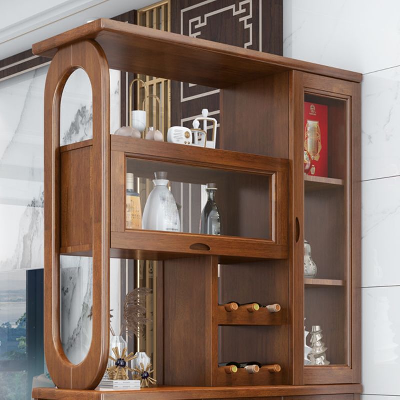 Modern Solid Wood Cabinet 15.74" Wide Accent Cabinet with Drawers and Doors