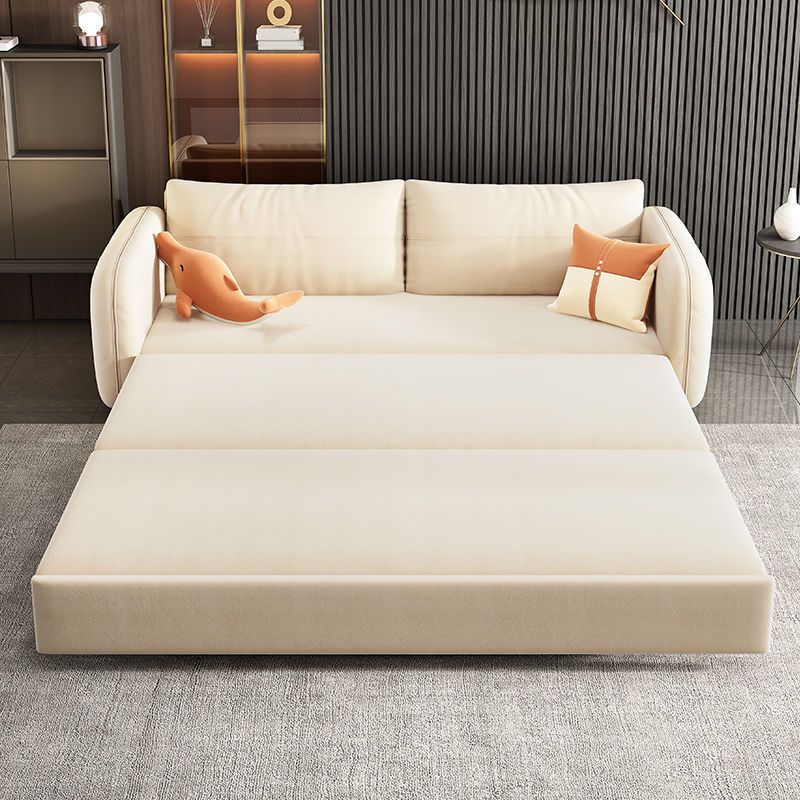 Modern Futon Sofa Bed 30.31" Wide Fabric Storage Futon with Storage