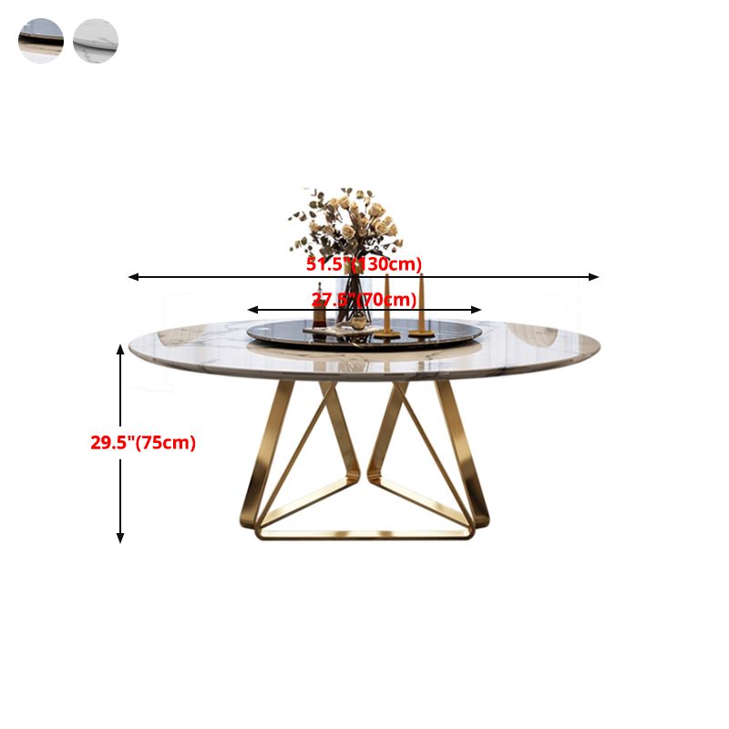 Marble Dining Table Traditional Luxury Round Dining Site Table with Turntable Clearhalo ' dining_table' 'Dining Tables & Seating' 'Dining Tables' 'furn' 'furn_dining_table' 'Furniture' 'furniture_dining_table' 'Kitchen & Dining Furniture' 'kitchen&dining_furn' 'kitchen' 'kitchen_dining_table' 1200x1200_be975203-80b2-41b9-a65c-f24d02a1424c
