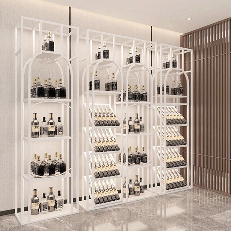 棚付きのメタルフロアワインボトル＆ガラスラック工業用ワインラック