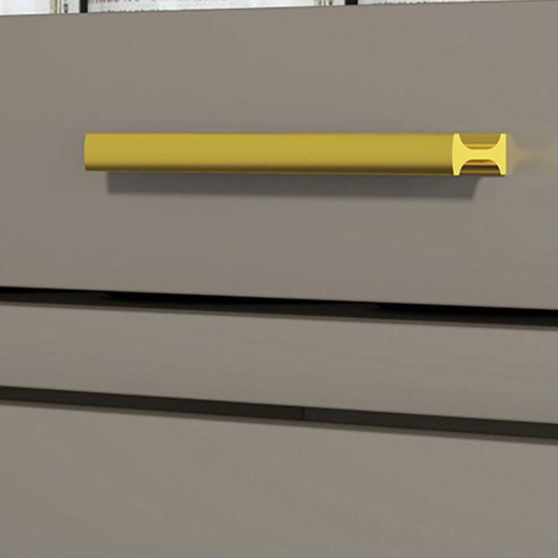 Glam Champagne/White Closed Back Standard Wood Shelf Bookcase for Living Room Clearhalo 'Bookcases' 'furn' 'furn_bookcases' 'Furniture' 'Office Furniture' 1200x1200_be998cd5-174d-4a4c-b597-8fadc7406e44