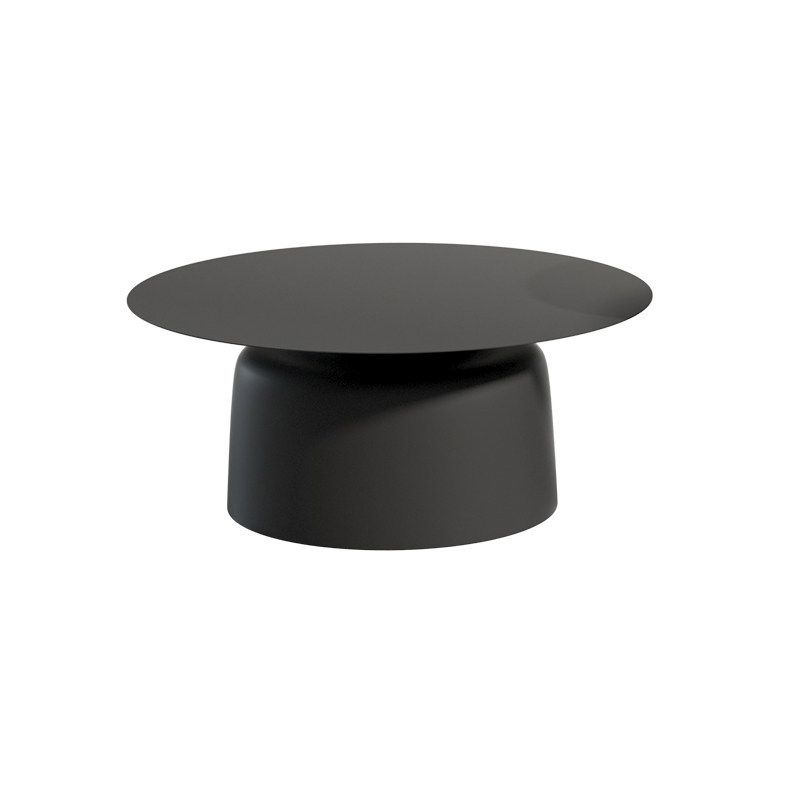 Pedestal Design Cocktail Table White/black Iron Round Coffee Table Clearhalo 'Coffee & Accent Tables' 'Coffee Tables' 'coffee_tables' 'furn' 'furn_coffee_tables' 'Furniture' 'furniture_coffee_tables' 'Living Room Furniture' 1200x1200_be9a35af-7e49-4cf4-a6df-f275cbf4fe5b