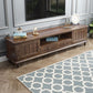 Support multimédia TV antique, console TV en frêne avec tiroirs pour salon