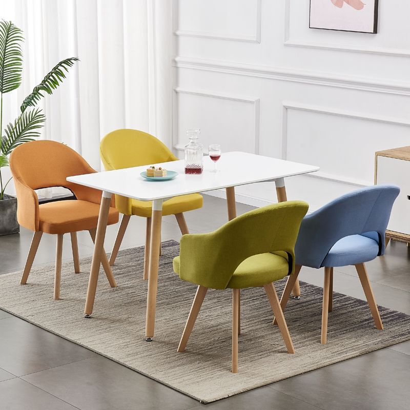 Modern Open Back Dining Side Chair Dining Fabric Side Chair for Home Clearhalo 'Dining Chairs' 'Dining Tables & Seating' 'dining_chair' 'furn' 'furn_dining_chair' 'Furniture' 'furniture_dining_chair' 'Kitchen & Dining Furniture' 1200x1200_be9aeb58-821f-4fc3-81e1-4d12e424fc03