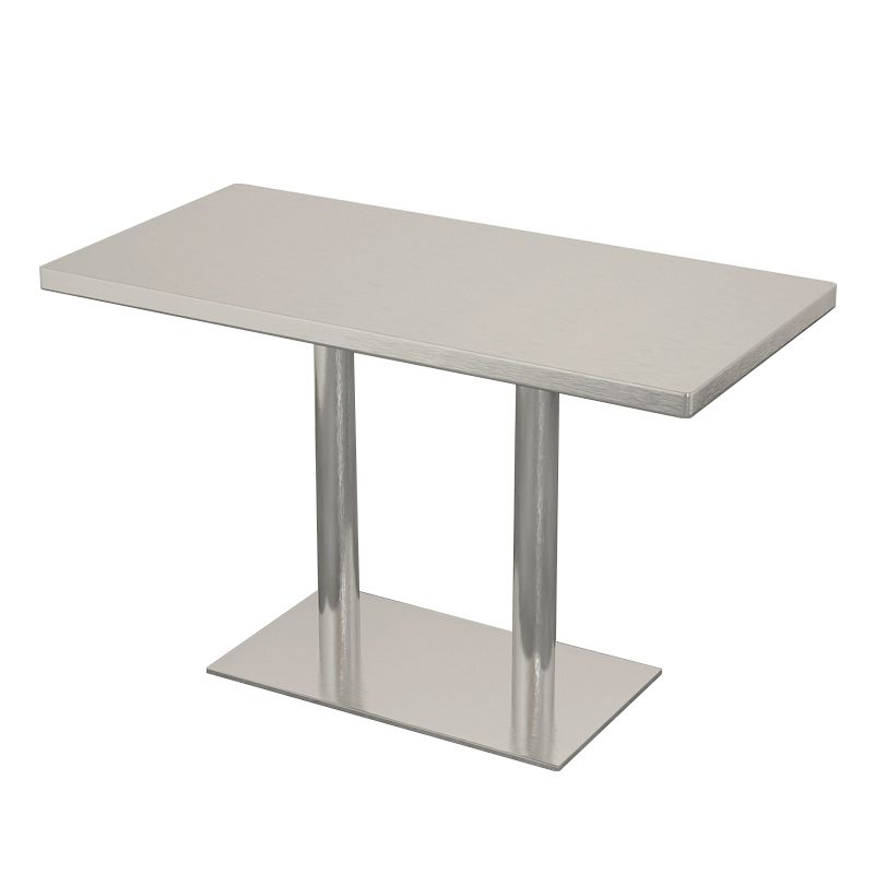 Industrial Stainless Steel Dining Table Metal Base Table for Dinning Room Clearhalo ' dining_table' 'Dining Tables & Seating' 'Dining Tables' 'furn' 'furn_dining_table' 'Furniture' 'furniture_dining_table' 'Kitchen & Dining Furniture' 'kitchen&dining_furn' 'kitchen' 'kitchen_dining_table' 1200x1200_be9d688e-9ca7-4fe1-a962-a68656e56da5
