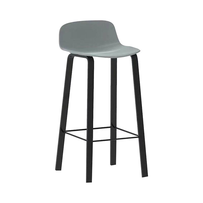 Nordic Indoor Simple Barstool Low Back Iron Tall Stool with Plastic Seat Clearhalo 'Bar Furniture' 'Bar Stools' 'bar_stools' 'furn' 'furn_bar_stools' 'Furniture' 'furniture_bar_stools' 'Kitchen & Dining Furniture' 1200x1200_be9d6b78-7c86-427f-8845-475340750b65