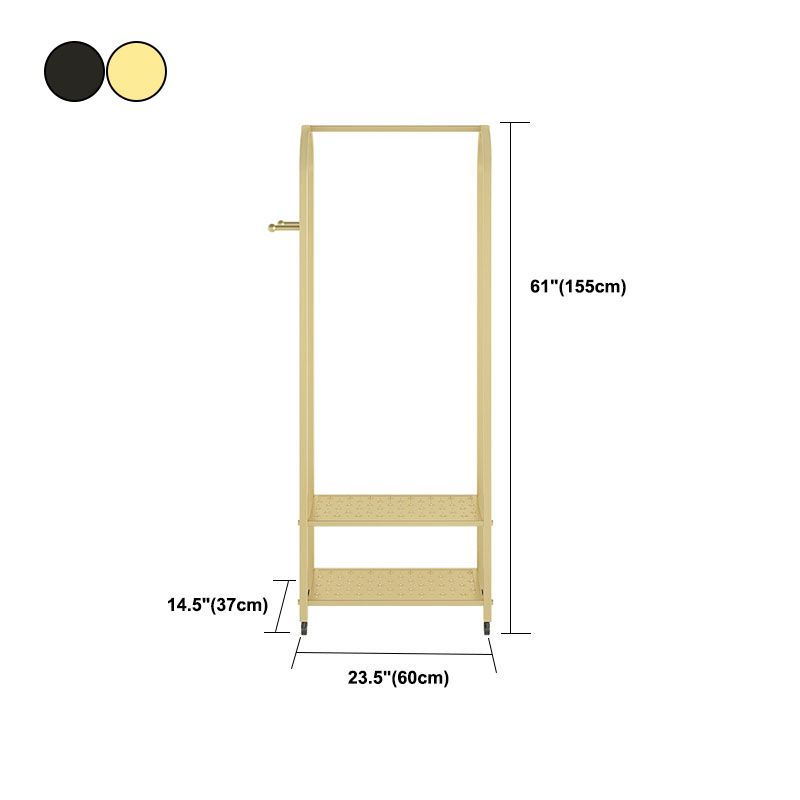 Kit d'entrée en métal moderne avec étagères de rangement à crochets
