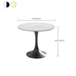 Round Dining Table Set with Metal Chairs 1/5 Pieces Modern Dining Set for Home