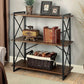 Industrial Open Etagere Bookshelf with Black Iron Frame Solid Wood Shelf Clearhalo 'Bookcases' 'furn' 'furn_bookcases' 'Furniture' 'furniture_bookcases' 'kitchen' 'kitchen_bookcases' 'Living Room Furniture' 'Office Furniture' 1200x1200_bea067b1-9e64-49ac-800e-b45ea45a6ede