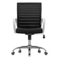 Black Mid Back Office Chair Black Cushion Arm Included Chair Clearhalo 'furn' 'furn_office_chair' 'Furniture' 'Office Chairs' 'Office Furniture' 'office_chair' 1200x1200_bea2902a-3e01-41d7-a083-4b9bbc3cc745