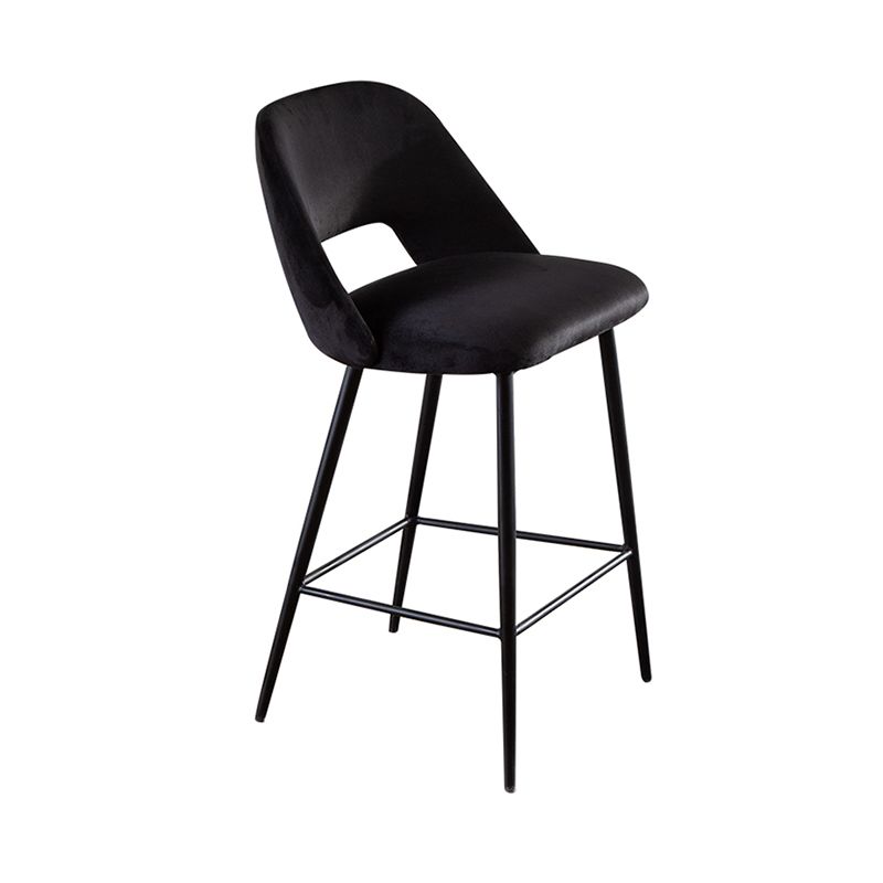 Contemporary Metal Upholstered Barstool Bristol Bar Stool with Low Back for Kitchen Clearhalo 'Bar Furniture' 'Bar Stools' 'bar_stools' 'furn' 'furn_bar_stools' 'furniture_bar_stools' 'Kitchen & Dining Furniture' 'kitchen&dining_furn' 'kitchen' 'kitchen_furn' Furniture' 1200x1200_bea297ea-98b5-43f5-be1b-c7ee6010f2ad