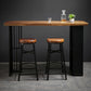 Indoor Glam Pub Set Natural 1/2/3 Pieces Wood and Metal Pub Table Set with Storage Clearhalo 'Bar Furniture' 'furn' 'furn_home_bar_bar_sets' 'Furniture' 'Home Bars & Bar Sets' 'home_bar_bar_sets' 'Kitchen & Dining Furniture' 1200x1200_bea2aa01-f737-4b9e-bf3f-ac5e8571e146