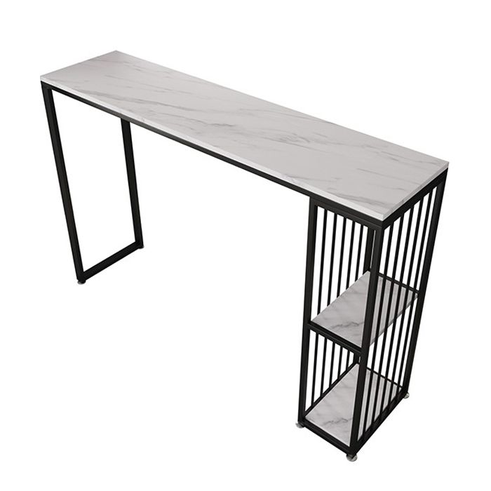 Modern Simple Counter Table 42-inch Height Artificial Marble Top Bar Table Clearhalo 'Bar Furniture' 'Bar Tables' 'bar_tables' 'furn' 'furn_bar_tables' 'Furniture' 'Kitchen & Dining Furniture' 1200x1200_bea747d4-a788-4979-99e5-b35b41eb395f