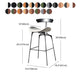 Industrial Footrest Low Back Barstool Matte Finish Leather Milk Tea Shop Stool Clearhalo 'Bar Furniture' 'Bar Stools' 'bar_stools' 'furn' 'furn_bar_stools' 'Furniture' 'furniture_bar_stools' 'Kitchen & Dining Furniture' 1200x1200_bea77eff-5e57-48c9-b1a9-ca27f38072cb