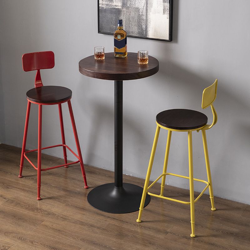 Modern Armless Backrest Counter Stool Iron Bar Stool with Pedal for Milk Tea Shop Clearhalo 'Bar Furniture' 'Bar Stools' 'bar_stools' 'furn' 'furn_bar_stools' 'Furniture' 'Kitchen & Dining Furniture' 1200x1200_bea81d42-1b21-4d8b-812f-5f09f5ed9e47
