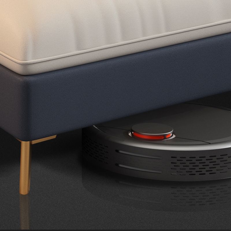 Scandinavian Stain-Resistant Faux Leather Tufted Back Beige Sofa & Chaise