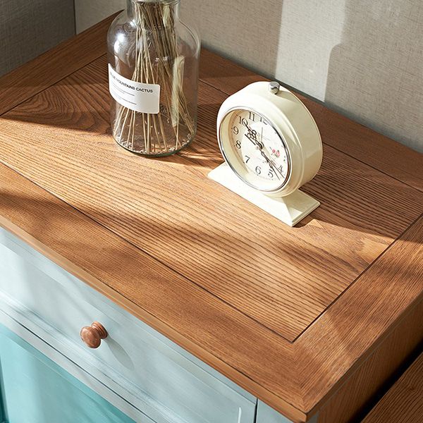 Coastal Storage Chest Solid Wood Storage Chest Dresser , 15.6 Inch Width