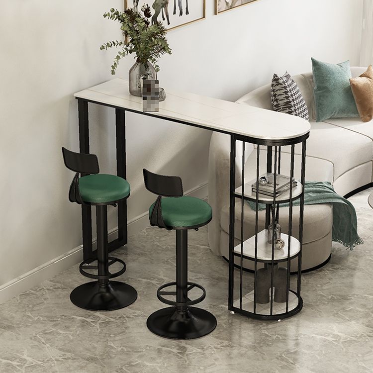 Modern Black and White Bistro Bar Desk Storage Kitchen Bistro Bar Table Clearhalo 'Bar Furniture' 'Bar Tables' 'bar_tables' 'furn' 'furn_bar_tables' 'Furniture' 'furniture_bar_tables' 'Kitchen & Dining Furniture' 'kitchen&dining_furn' 'kitchen' 1200x1200_beaa7b26-4fd0-4103-acf7-3da4b0406632