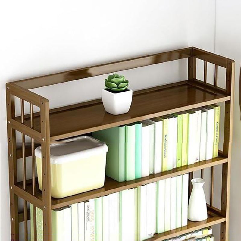 Standard Bamboo Shelf Bookcase Contemporary Brown Open Bookcase Clearhalo 'Bookcases' 'furn' 'furn_bookcases' 'Furniture' 'Office Furniture' 1200x1200_beaab005-cda7-4e6b-a34a-70de89622d36