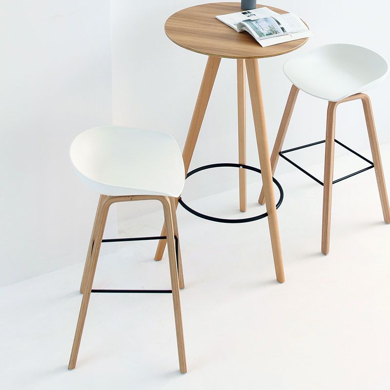 Modern Beech Bar Stool Backrest Bucket Counter Height Stool with Plastic Seat Clearhalo 'Bar Furniture' 'Bar Stools' 'bar_stools' 'furn' 'furn_bar_stools' 'furniture_bar_stools' 'Kitchen & Dining Furniture' 'kitchen&dining_furn' 'kitchen' 'kitchen_furn' Furniture' 1200x1200_beab6e24-43a7-40fa-95c3-ed52b59b414c