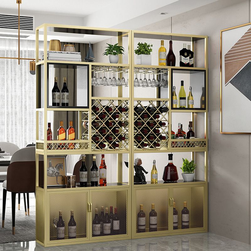 Rack à vin industriel kit de sol en sol de porte-vin avec une étagère pour la cuisine