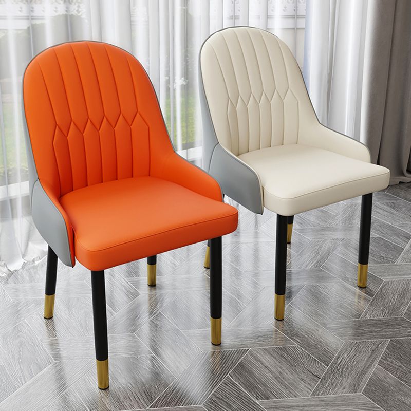 Scandinavian Metal Chairs Set Solid Back Arm Dining Room Kitchen Chair Clearhalo ' kitchen&dining_furn' 'Dining Chairs' 'Dining Tables & Seating' 'dining_chair' 'furn' 'furn_dining_chair' 'Furniture' 'furniture_dining_chair' 'Kitchen & Dining Furniture' 'kitchen' 1200x1200_bead9120-7108-4266-a64d-36047b3c1e56