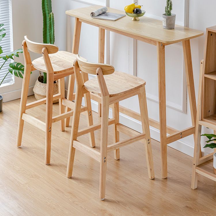 Oak Wood Armless Bar Stool Modern Indoor Barstool with Backrest and Footrest Clearhalo 'Bar Furniture' 'Bar Stools' 'bar_stools' 'furn' 'furn_bar_stools' 'furniture_bar_stools' 'Kitchen & Dining Furniture' 'kitchen&dining_furn' 'kitchen' 'kitchen_furn' Furniture' 1200x1200_beb17f18-d831-4efd-9e49-08058ddf4614