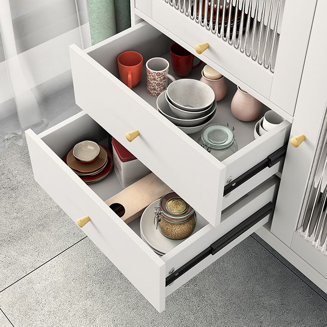 Sideboard moderna della porta in pietra 39,5 "L buffet soggiorno 2 server dei cassetti