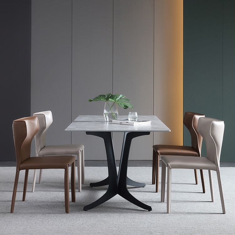 Designer Style Leather Dining Side Chair Wingback Dining Chair for Home Use Clearhalo ' kitchen&dining_furn' 'Dining Chairs' 'Dining Tables & Seating' 'dining_chair' 'furn' 'furn_dining_chair' 'Furniture' 'furniture_dining_chair' 'Kitchen & Dining Furniture' 'kitchen' 1200x1200_beb27a11-d792-49aa-8168-20f3fca33d7a