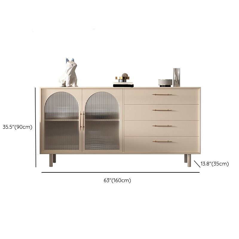 Luxury Style Side Board Sintered Stone Home Storage Sideboard with Drawers and Door Clearhalo 'buffet_sideboard' 'Buffets & Sideboards' 'furn' 'furn_buffet_sideboard' 'Furniture' 'Kitchen & Dining Furniture' 1200x1200_beb2a5a9-c438-48b6-9cd1-534520c750a0