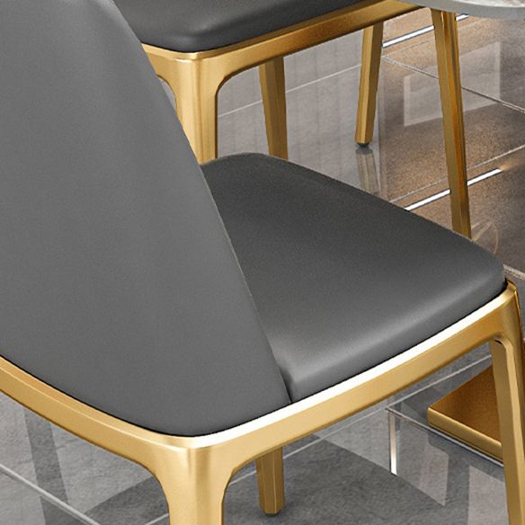 Modern Style Sintered Stone Kitchen Set with Table and Upholstered Chairs Clearhalo 'Dining Room Sets' 'Dining Tables & Seating' 'dining_room_set' 'furn' 'furn_dining_room_set' 'Furniture' 'furniture_dining_room_set' 'Kitchen & Dining Furniture' 'kitchen&dining_furn' 'kitchen' 1200x1200_beb34797-8ed9-4d6c-a116-0744bdaba5d7