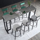 Stone Bar Table Modern Rectangle Bar Table with Double Pedestal Base for Kitchen Clearhalo 'Bar Furniture' 'Bar Tables' 'bar_tables' 'furn' 'furn_bar_tables' 'Furniture' 'furniture_bar_tables' 'Kitchen & Dining Furniture' 1200x1200_beb35fd3-6722-4d60-87ec-84c745bc8cb8