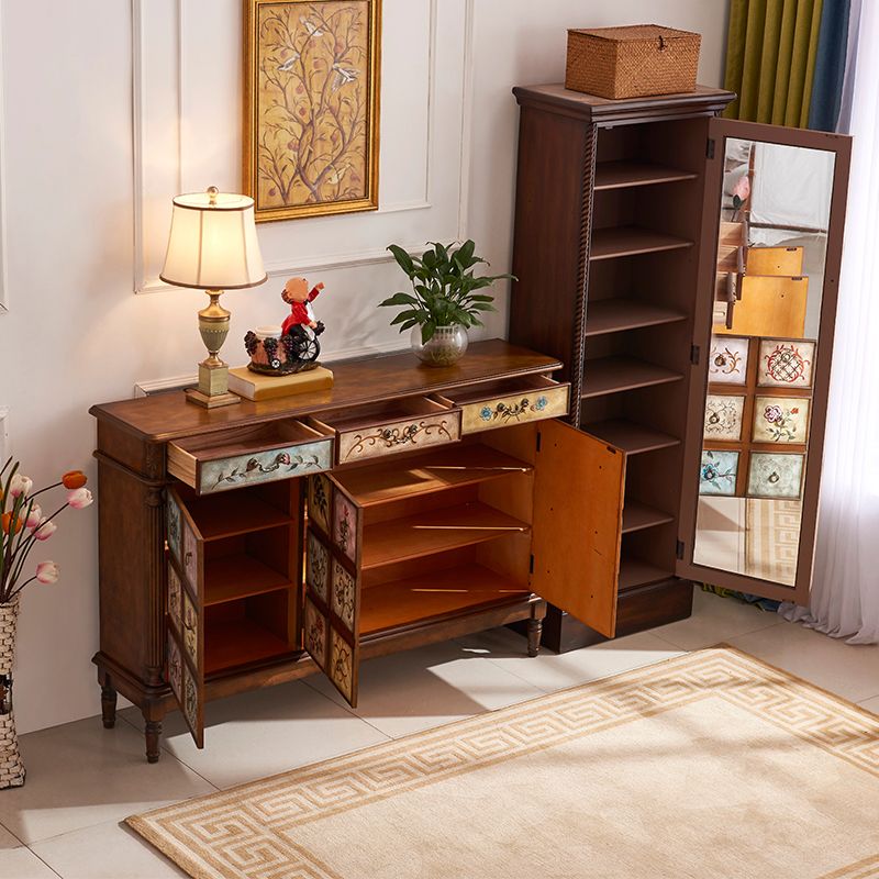 Industrial Storage Cabinet with Solid Wood Drawers and Doors Clearhalo 'Cabinets & Chests' 'cabinets_chests' 'furn' 'furn_cabinets_chests' 'Furniture' 'Living Room Furniture' 1200x1200_beb3a110-99d0-4ccb-89a8-15abb98254ad