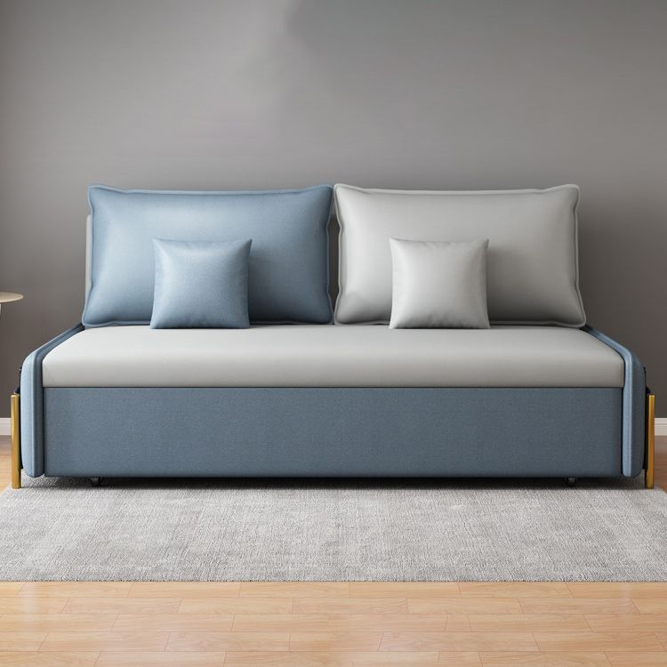 Eigentijdse stijl faux lederen armloos bankbed voor appartementgebruik