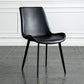 Industrial Style Faux Leather Chair Armless Side Chairs with Metal Legs