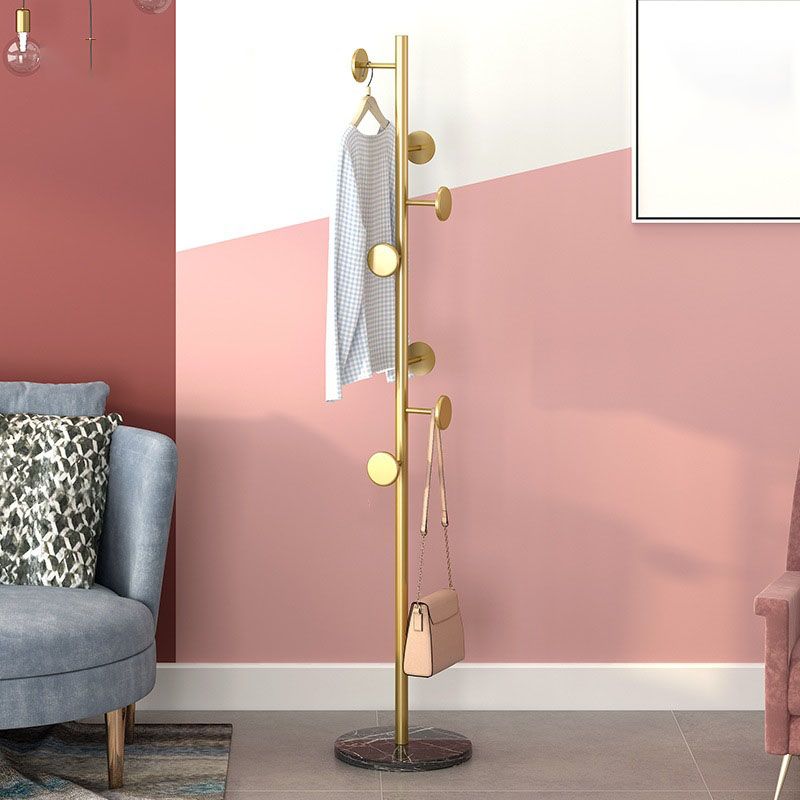 Contemporary Metal Hall Stand Free Standing with Hooks Coat Hanger ...