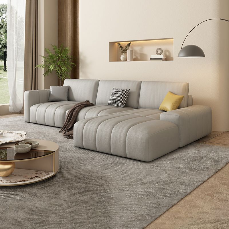 Le macchie scandinave-resistenti per il soggiorno del braccio quadrato di divano e chaise