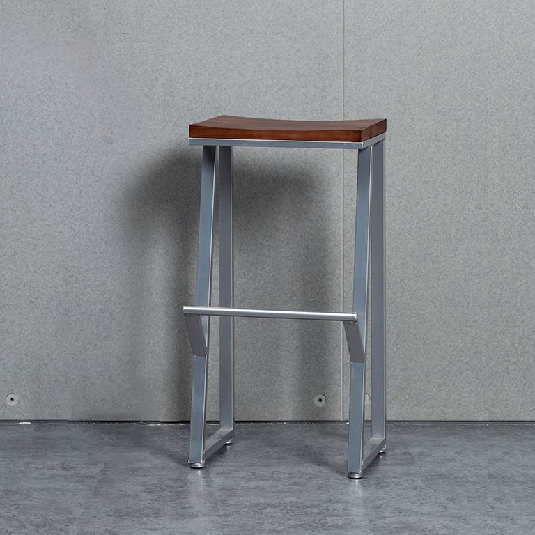 Modern Style Metal Bar Stool with Footrest Coffee Shop Simple Bar Stool Clearhalo 'Bar Furniture' 'Bar Stools' 'bar_stools' 'furn' 'furn_bar_stools' 'furniture_bar_stools' 'Kitchen & Dining Furniture' 'kitchen&dining_furn' 'kitchen' 'kitchen_furn' Furniture' 1200x1200_beb6aa0c-74e5-4ca6-974f-27fc9535cf62