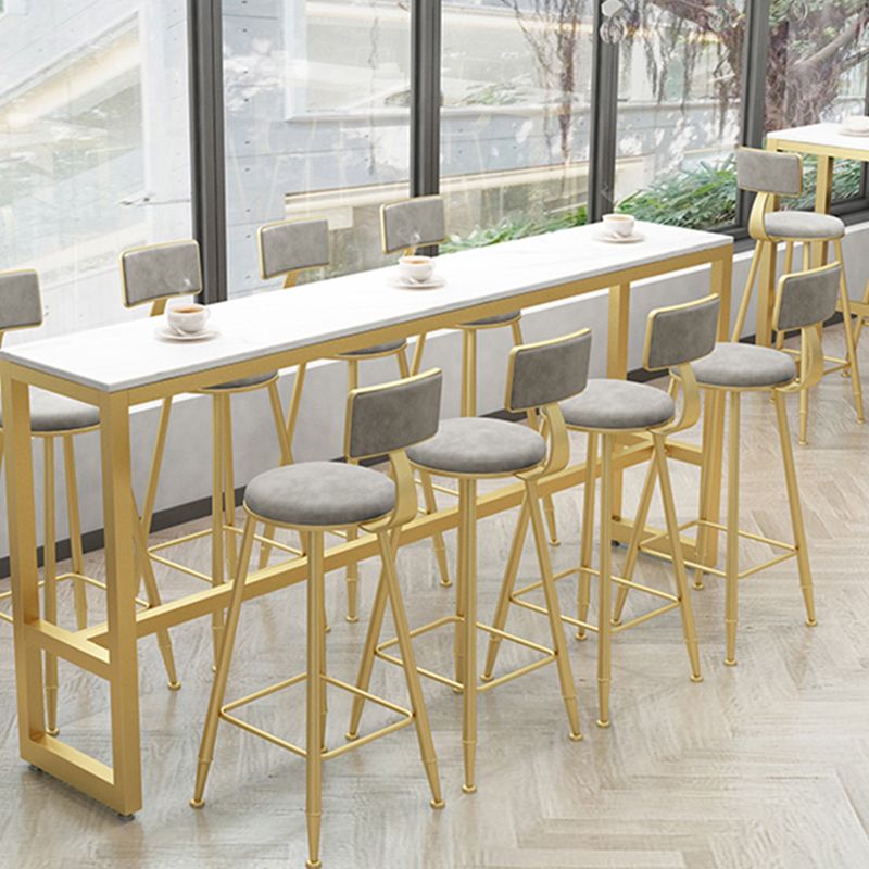 Scandinavian Upholstered Counter Stool Round Bar-height Bar Stool for Indoor Clearhalo 'Bar Furniture' 'Bar Stools' 'bar_stools' 'furn' 'furn_bar_stools' 'Furniture' 'Kitchen & Dining Furniture' 1200x1200_beb836f4-96d3-44d3-95a1-8efd71ee77b9