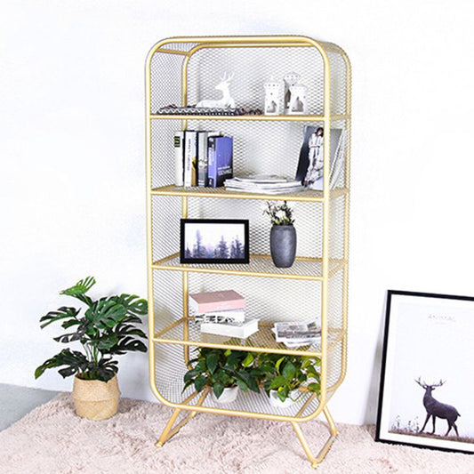 Light Luxury Metal Bookcase Shelf Closed Back Bookcase for Study Room Clearhalo 'Bookcases' 'furn' 'furn_bookcases' 'Furniture' 'Office Furniture' 1200x1200_beb889c3-17cc-4871-9a40-777f9d1ea99b