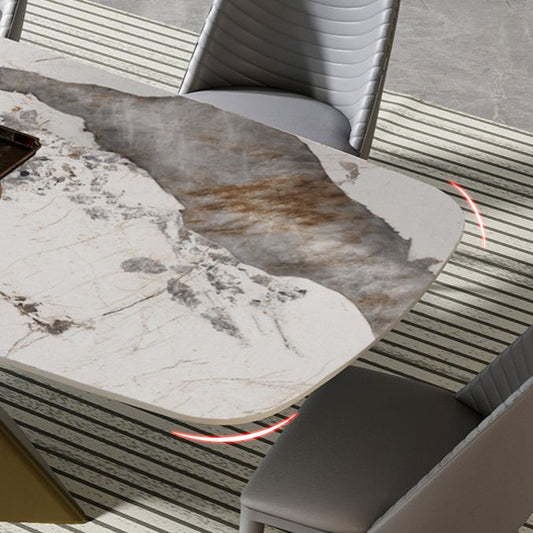 ノルディックグラム焼結石ダイニング長方形テーブルセット1/3/4/5/6/7ピースダイニングセット