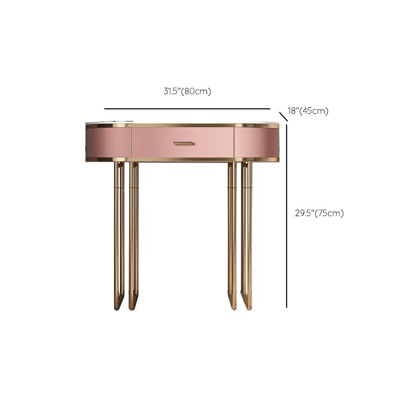 29.52 "Altura Top de pizarra rosa con tocador de maquillaje de cajones