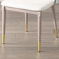 Leather Dining Side Chair Scandinavian Style Armless Solid Back Chairs