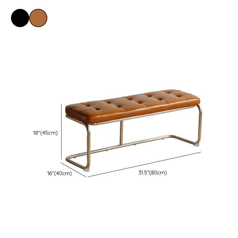 Industrial Entryway Bench Metal Seating Bench with Upholstered , 15.6-inch Width Clearhalo 'Benches' 'Chairs & Seating' 'furn' 'furn_benches' 'Furniture' 'Living Room Furniture' 1200x1200_bebb3280-69b7-406b-b39f-2900d03593c3