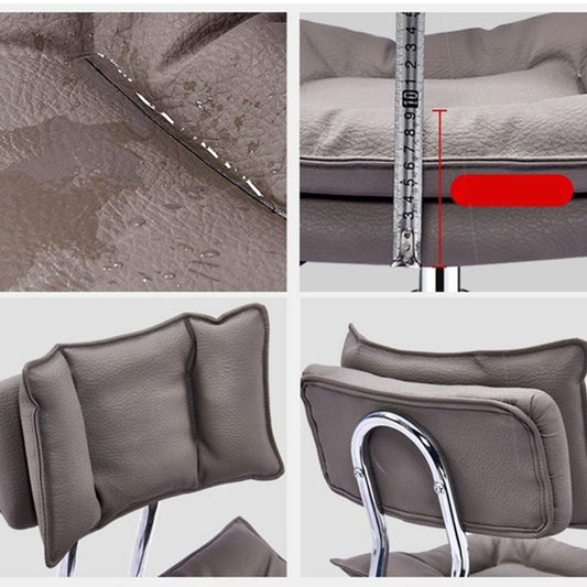 Lift and Rotate Height Stool Nordic Indoor Leather Armless Single Bar Stool Clearhalo 'Bar Furniture' 'Bar Stools' 'bar_stools' 'furn' 'furn_bar_stools' 'Furniture' 'furniture_bar_stools' 'Kitchen & Dining Furniture' 1200x1200_bebb6a5f-9d24-4e1d-8bc2-8e5a53b4f77e