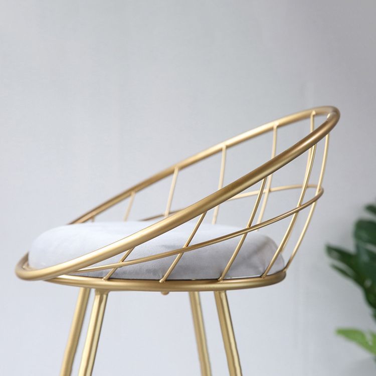 Nordic Style Bar-stool Bucket Counter Bar Stool with Metal Legs Clearhalo 'Bar Furniture' 'Bar Stools' 'bar_stools' 'furn' 'furn_bar_stools' 'Furniture' 'Kitchen & Dining Furniture' 1200x1200_bebcd6ca-3717-46eb-acef-6b510a9c6b3c