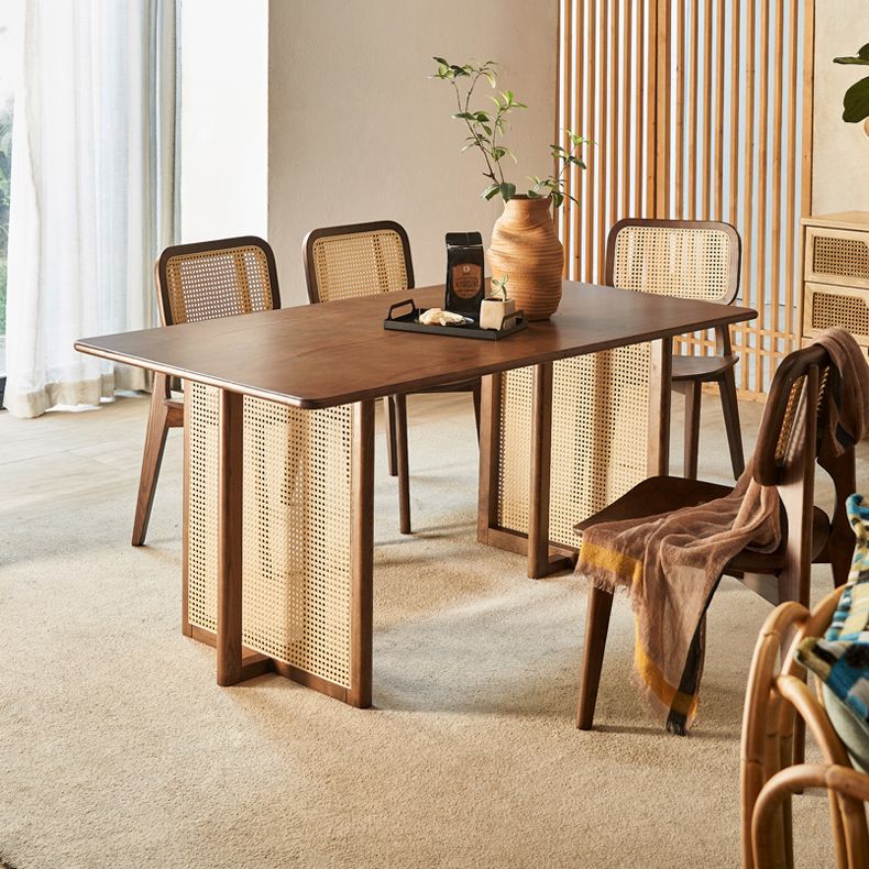 Glamstil gepolsterte massive Holzbasis Haus Dining Armstuhl